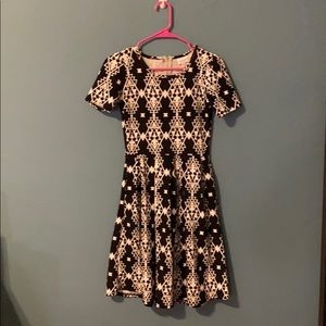 Lularoe Black and White Amelia Dress